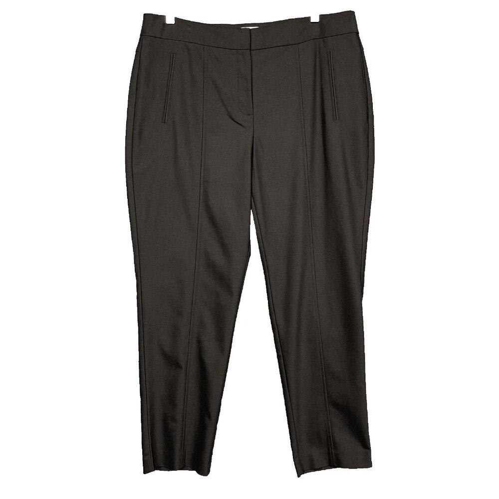 Chicos Pants Womens 2 Ankle Large 12 Black So Slimming Waist Panel‎ Stretch